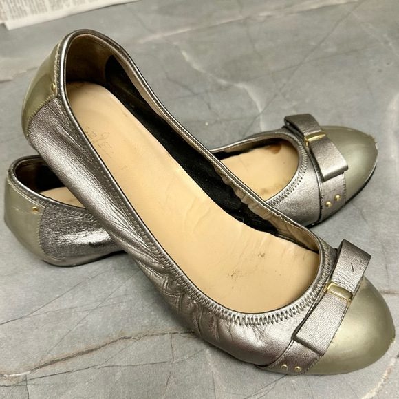 COLE HAAN Nike Air Monica Pewter Ballet Flats 9 - Picture 1 of 6